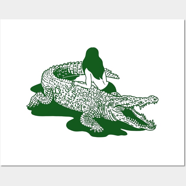 Aligator Gril Popart Hipster Urban Style Wall Art by OWLvision33
